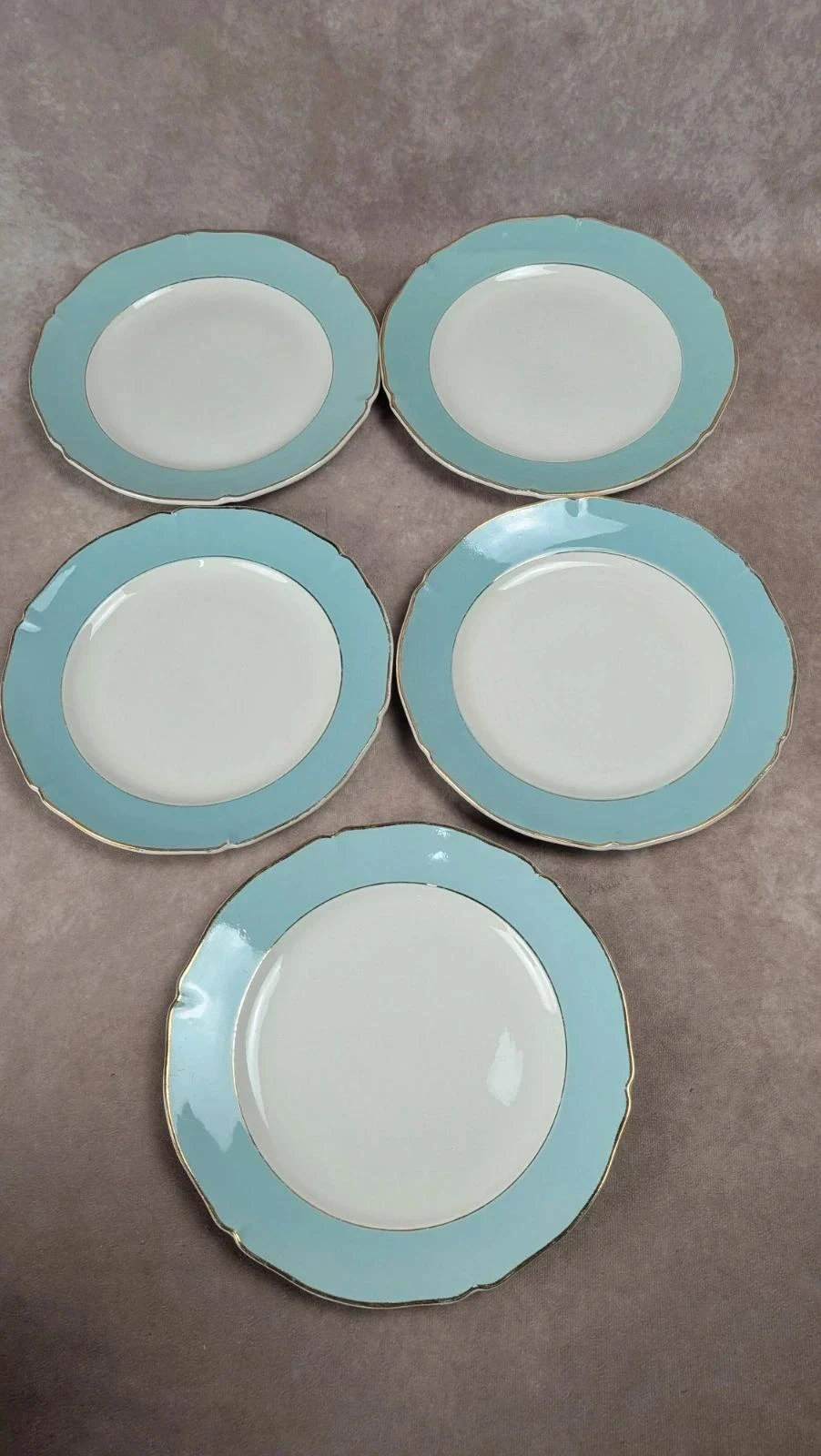 Lot of 5 old Seranord Saint-amand dinner plates – Chambord model – photo 2